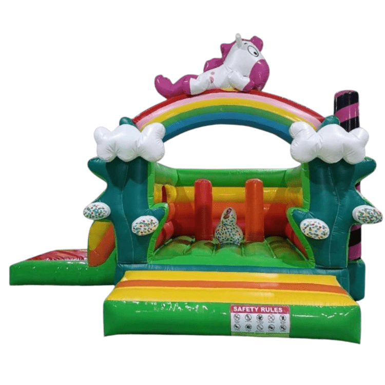 Unicorn Bounce House with Slide